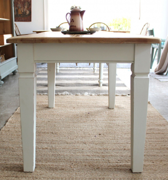 Preview: Küchentisch  Björn – Weiss – Shabby – 140 cm