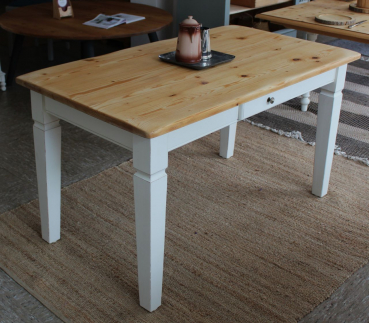 Küchentisch  Björn – Weiss – Shabby – 140 cm