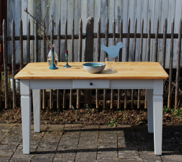 Preview: Esstisch  Björn – Off-White – 140 cm